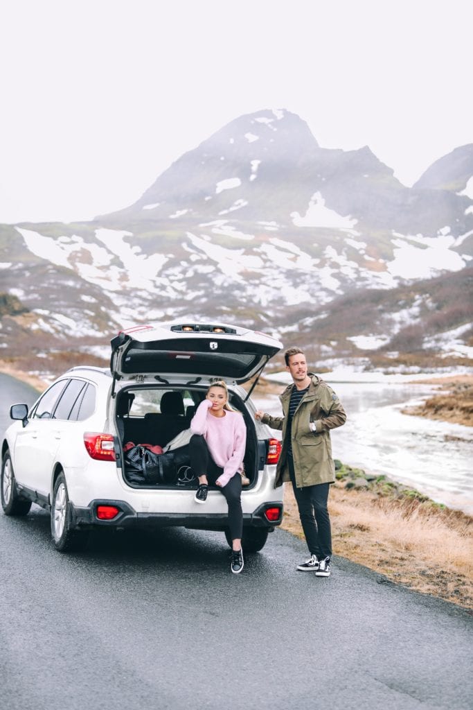 Egill and Tanja during their road trip from Reykjavik