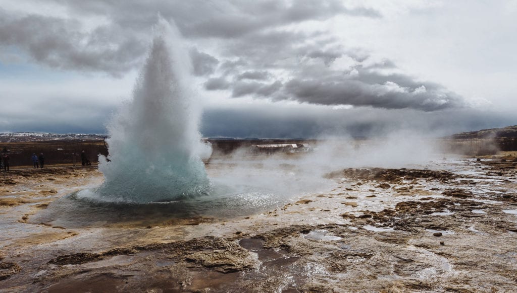 Picture of strokkur geysir seen during a road trip from Reykjavik