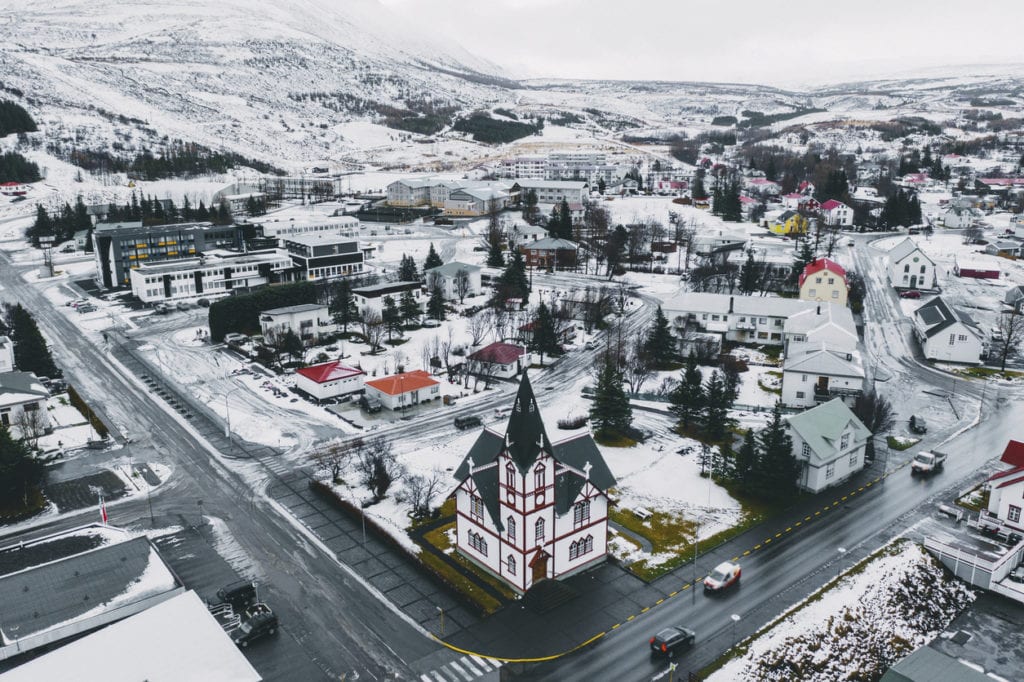 Town in the north in Iceland