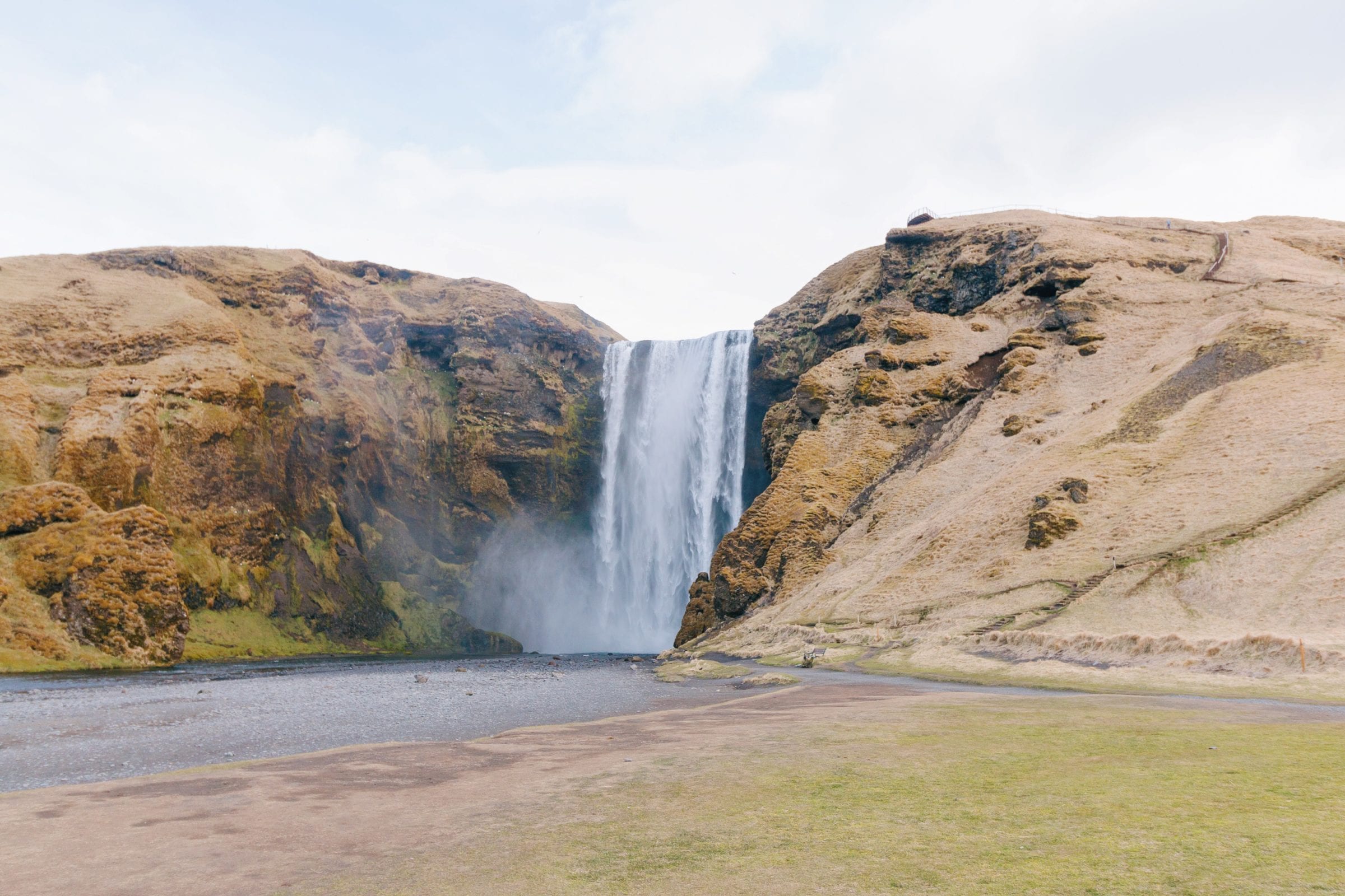 driving to skogafoss in iceland